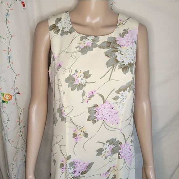 Vintage Premier International Floral Print Tie Back Sleeveless Maxi Dress - Picture 7 of 13